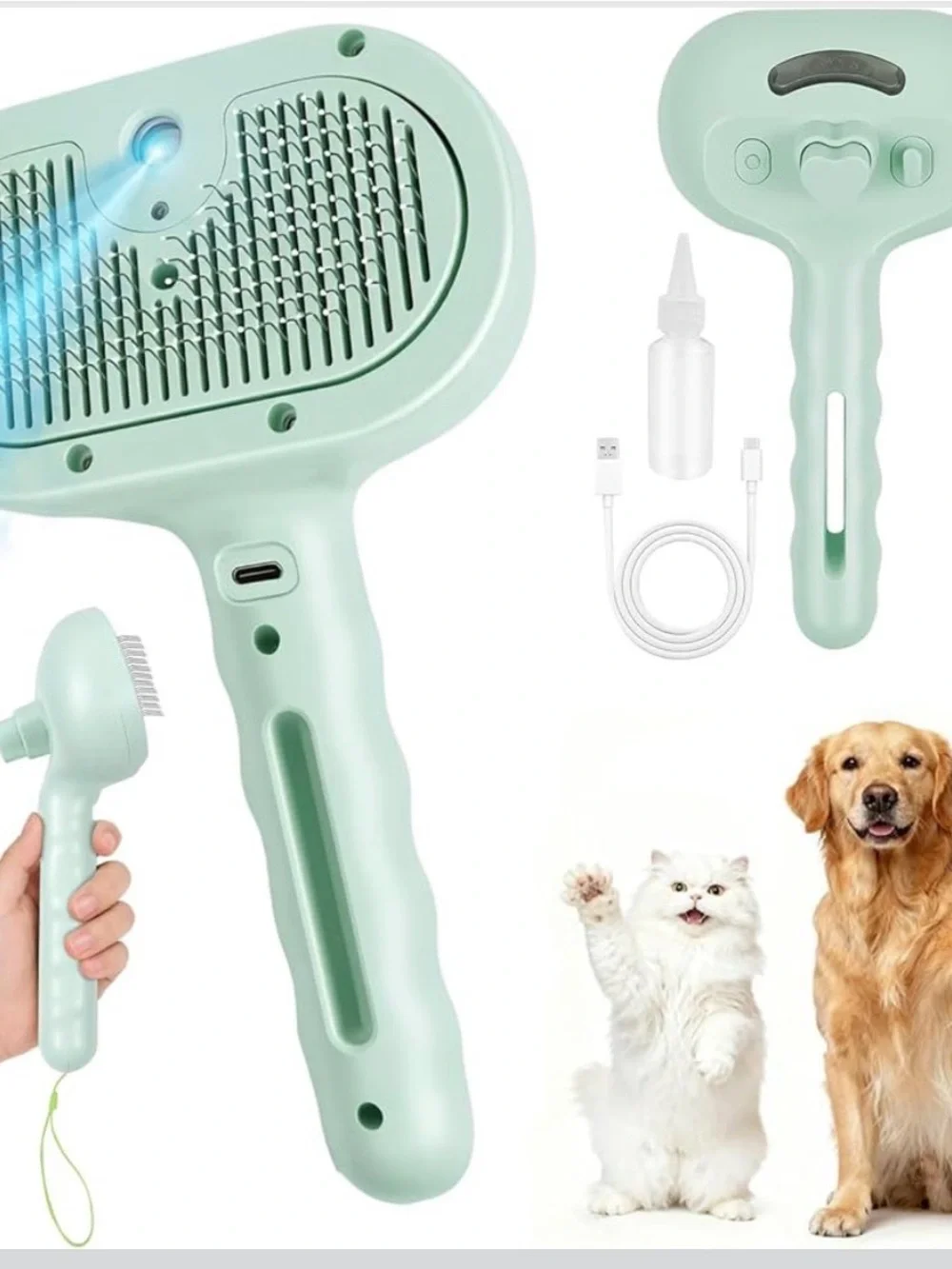 Source Unknown Rose Gold Pet Spray Hair Brushing Comb